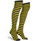 Black and Yellow Socks - Over The Knee Striped Thigh High Costume Accessories Bumble Bee Stockings for Women and Kids